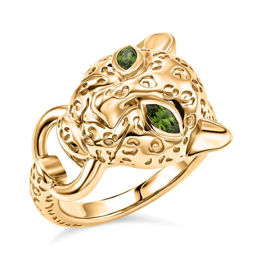 EVER TRUE Natürlicher Chromdiopsid Ring Nickelfreies Messing (Größe 18.00) ca. 0,19 ct
