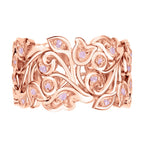 D'Joy Rosa Diamant Ring 925 Silber 750 Roségold vermeil (Größe 20.00) ca. 0.36 ct