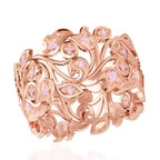 D'Joy Rosa Diamant Ring 925 Silber 750 Roségold vermeil (Größe 20.00) ca. 0.36 ct