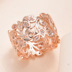 D'Joy Rosa Diamant Ring 925 Silber 750 Roségold vermeil (Größe 20.00) ca. 0.36 ct