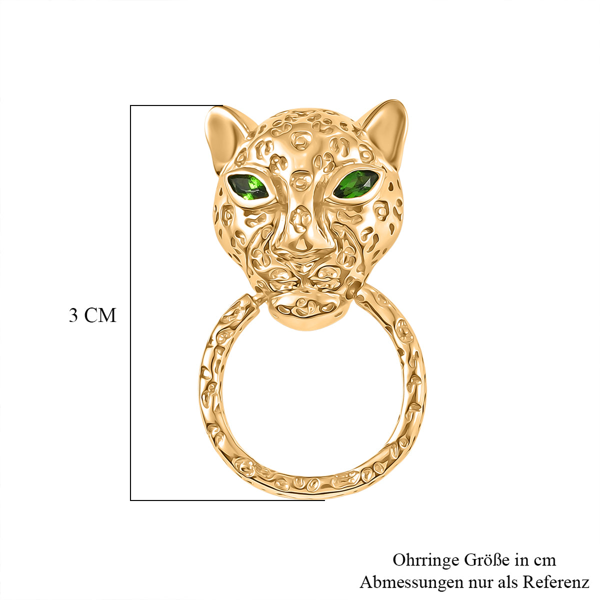EVER TRUE Natürlicher Chromdiopsid Ohrringe Nickelfreies Messing ca. 0,36 ct.