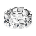 GP - Grüner Diamant, Kanchanaburi Blauer Saphir Ring 925 Silber Rhodiniert (Größe 17.00) ca. 0.15 ct