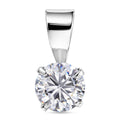 Moissanit Anhänger, 925 Silber platiniert - 0,47 ct.