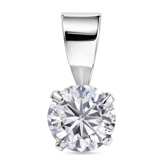 Moissanit Anhänger 925 Silber rosévergoldet ca. 0,50 ct