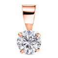 Moissanit Anhänger, 925 Silber rosévergoldet - 0,47 ct.