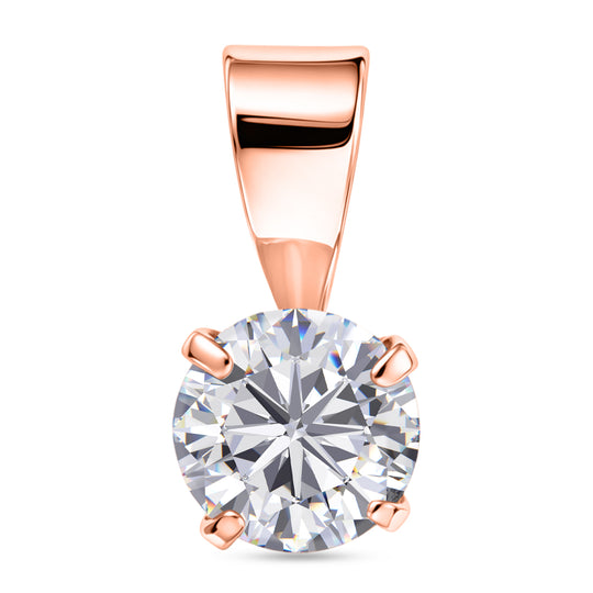 Moissanit Anhänger 925 Silber Gelbgold ca. 0.50 ct