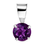 Afrikanischer Amethyst Anhänger 925 Silber platiniert ca. 0.48 ct