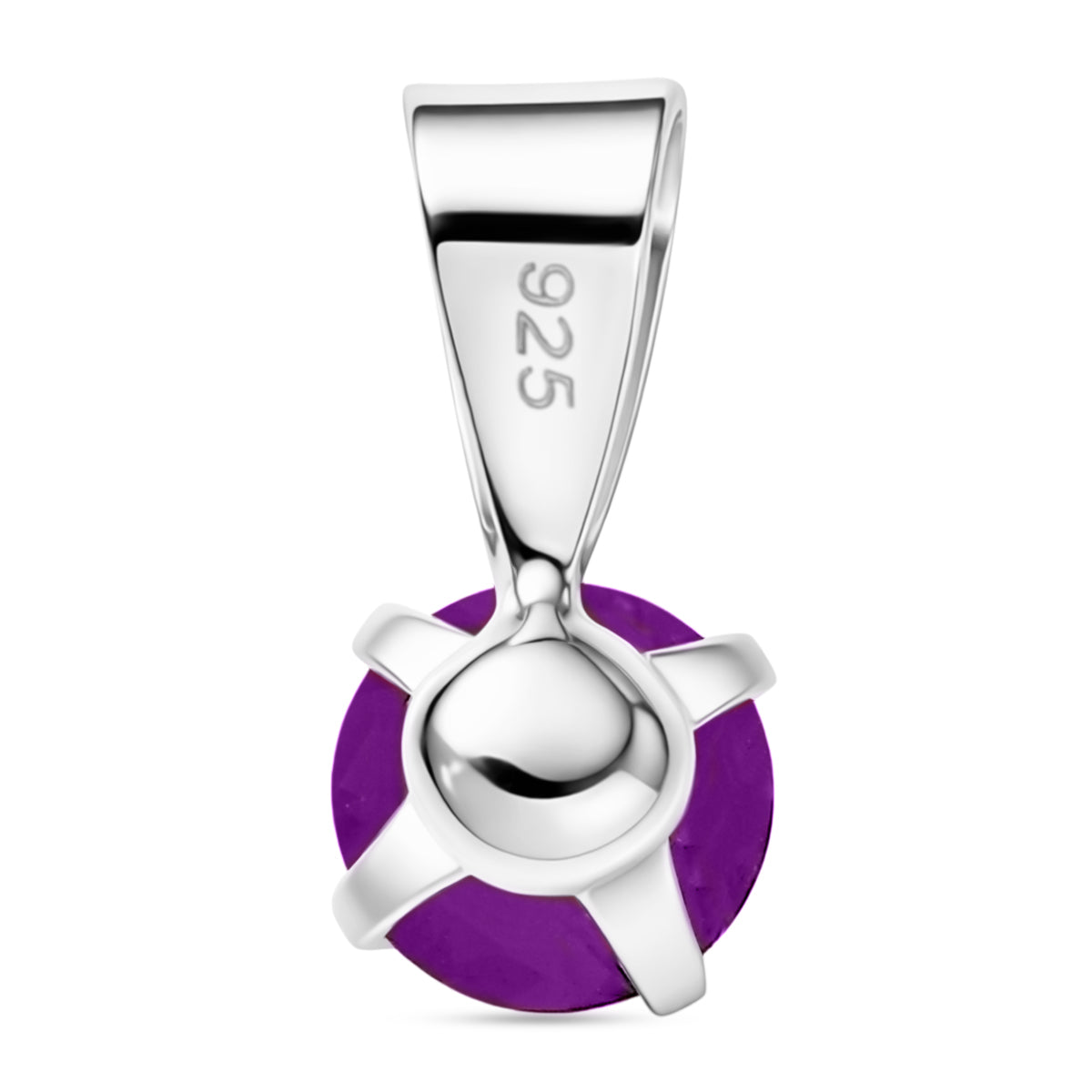 Afrikanischer Amethyst Anhänger 925 Silber platiniert ca. 0.48 ct