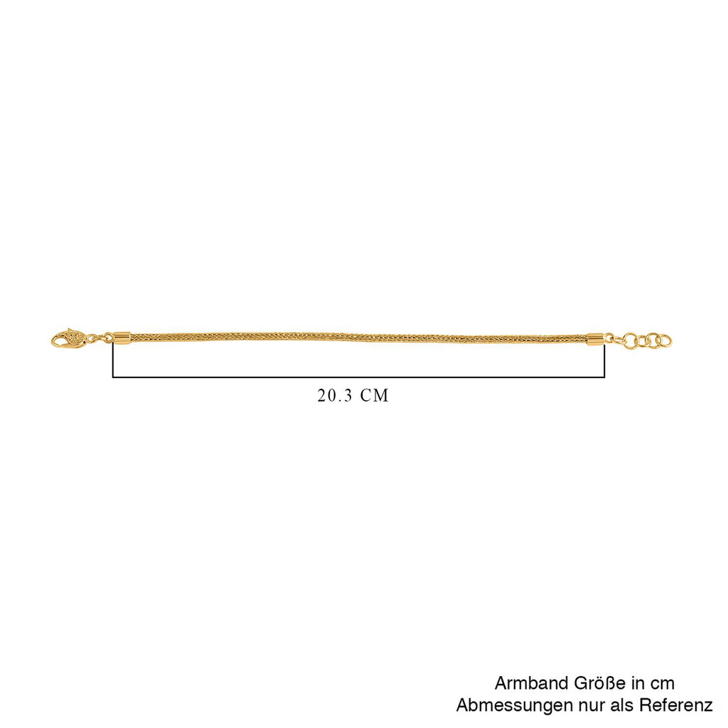 Royal Bali - D'Joy Tulang Naga Armband ca. 19 cm - 20 cm, 925 Silber 916 Gelbgold Vermeil  ca. 7,55g