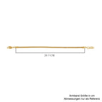 Royal Bali - D'Joy Tulang Naga Armband ca. 19 cm - 20 cm, 925 Silber 916 Gelbgold Vermeil  ca. 7,55g