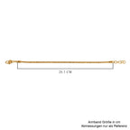 Royal Bali - D'Joy Padian Armband ca. 19 cm - 20 cm, 925 Silber 916 Gelbgold Vermeil  ca. 7,55g