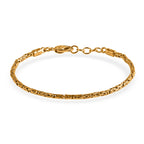 Royal Bali- D'Joy Bourbudur Armband ca. 19 cm - 20 cm, 925 Silber 916 Gelbgold Vermeil  ca. 7,85g