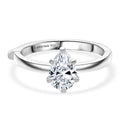 LUXURIANT DIAMOND - Lab Grown Diamant (Tropfen) VS-EF SGL zertifiziert Ring 925 Silber rhodiniert (Größe 17.00) ca. 1.00 ct