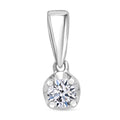 LUXURIANT DIAMOND - Lab Grown Diamant I2 Anhänger 925 Silber 750 Gelbgold vermeil ca. 0.20 ct