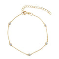 LUXURIANT DIAMOND - Lab Grown Diamant SI-GH Armband ca. 19 cm 925 Silber 750 Gelbgold vermeil ca. 0.25 ct