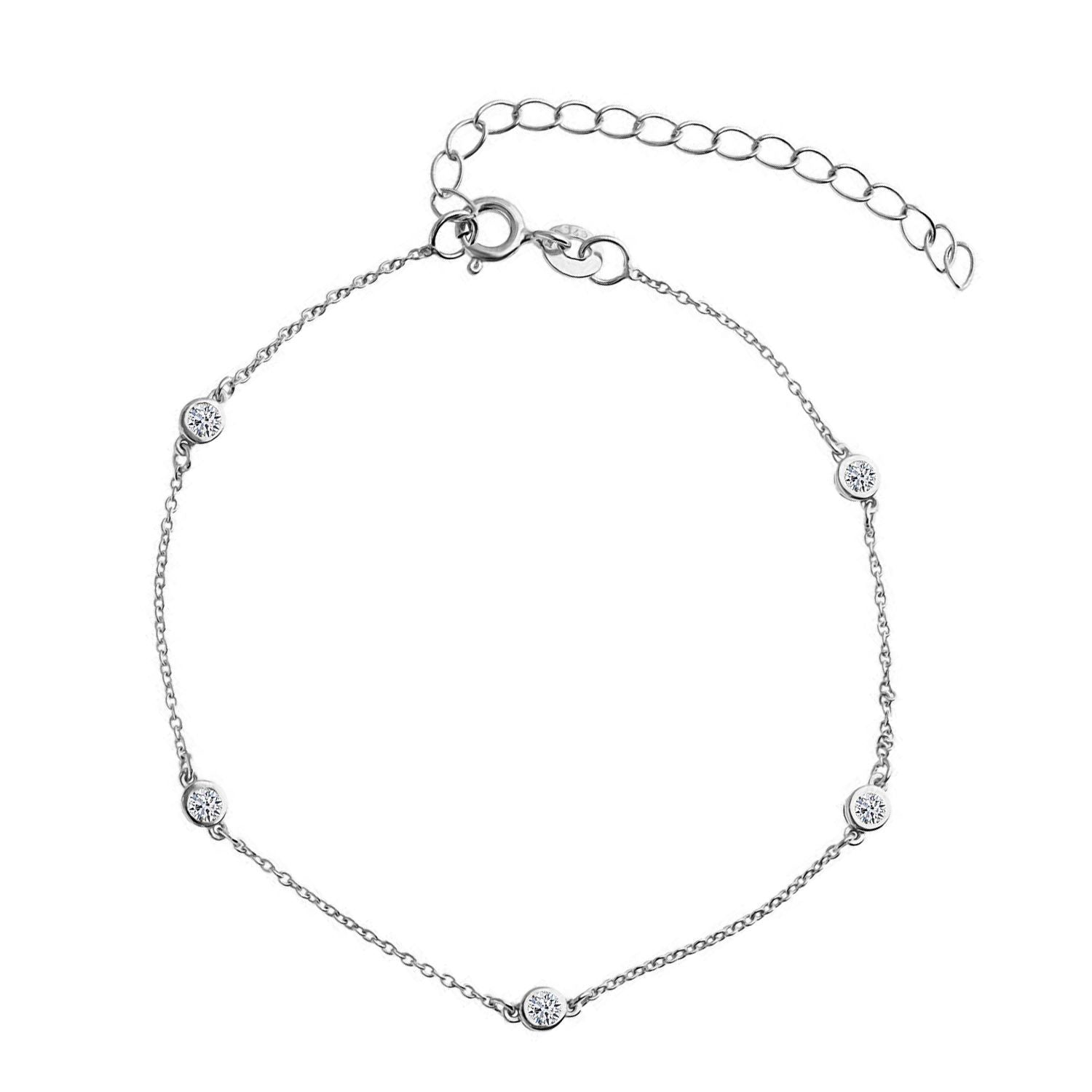LUXURIANT DIAMOND - Lab Grown Diamant SI-GH Armband ca. 19 cm 925 Silber Rhodiniert ca. 0.25 ct