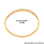 Weißer Zirkonia Armreif ca. 19 cm Nickelfreies Messing 4.00 ct
