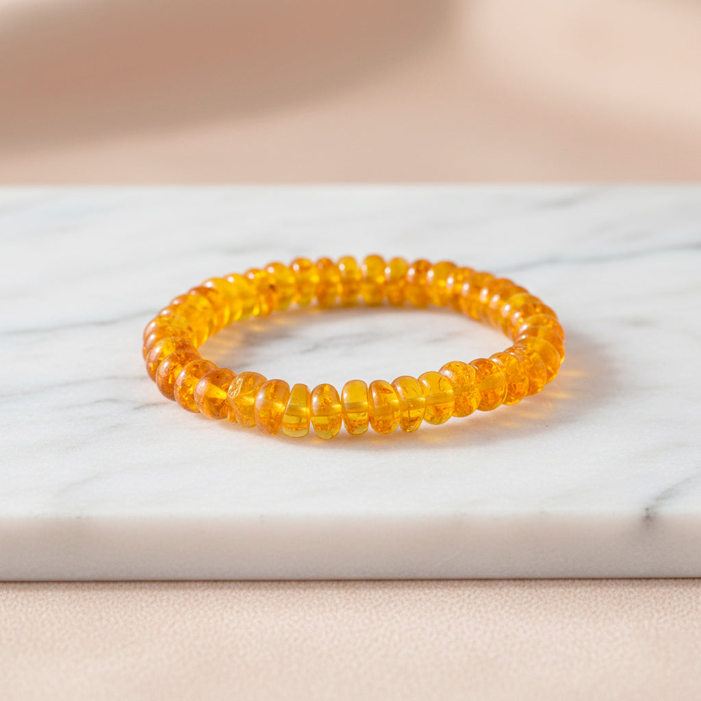 Natürliches balitsches Bernstein Armband, flexibel, (ca. 18 -19 cm)