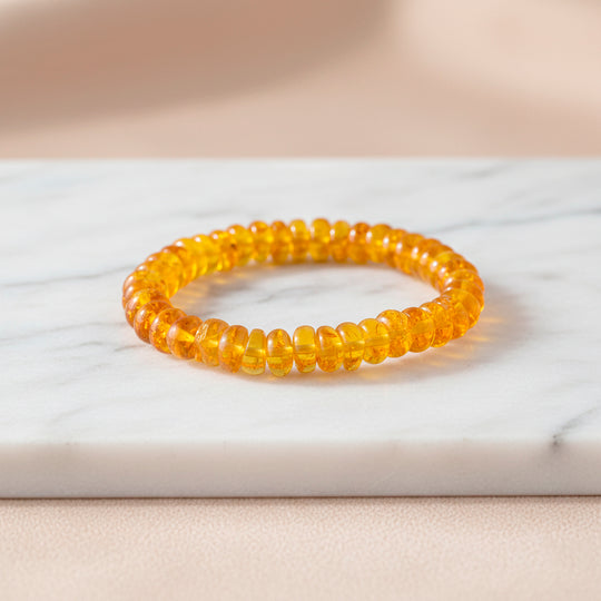 Natürliches balitsches Bernstein Armband, flexibel, (ca. 18 -19 cm)
