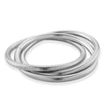 Flexibles Wickelarmband-Trio in Silberton
