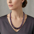 D'Joy Zweifarbiger Amethyst Halskette ca. Flexibles cm 925 Silber Rhodiniert ca. 380.00 ct