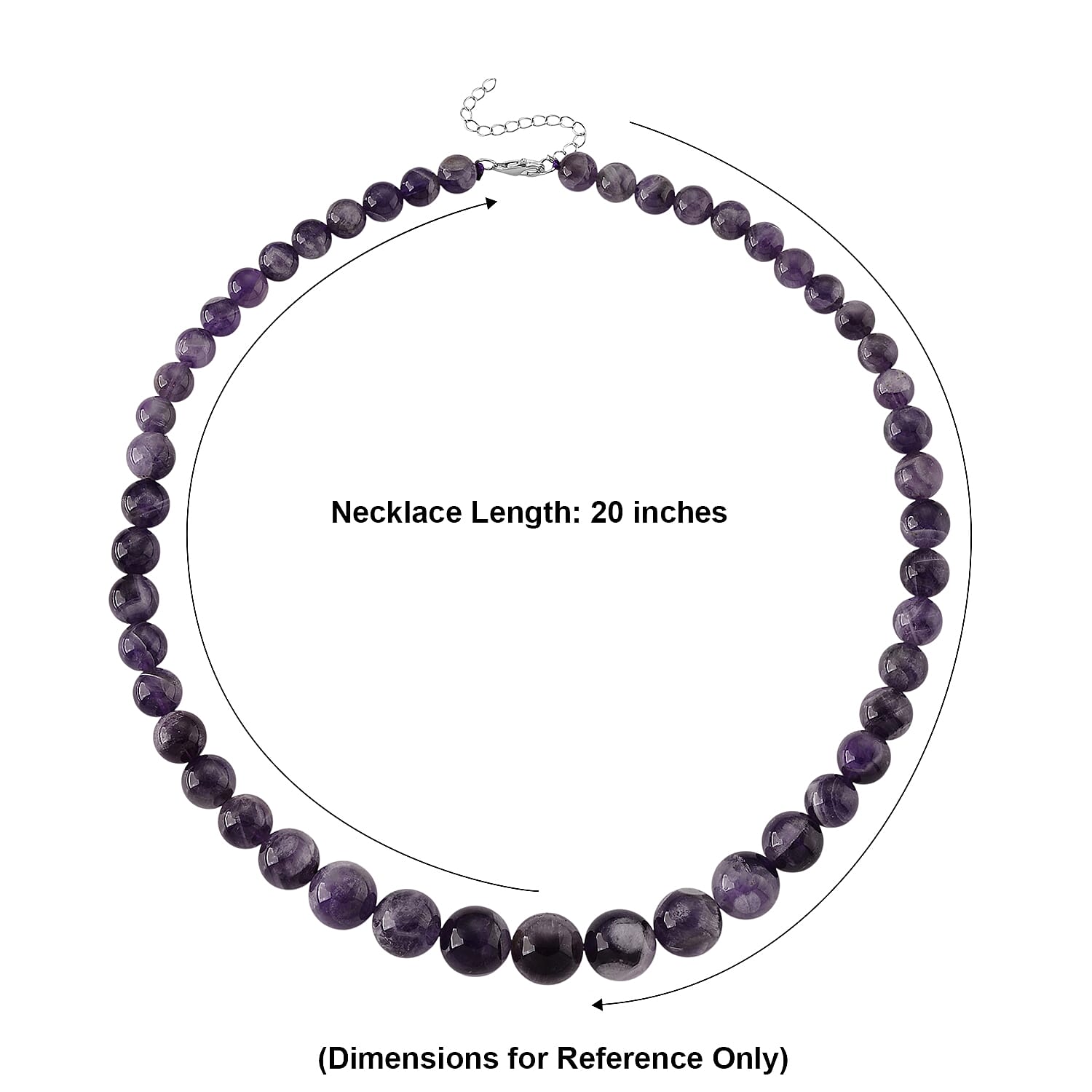 D'Joy Zweifarbiger Amethyst Halskette ca. Flexibles cm 925 Silber Rhodiniert ca. 380.00 ct