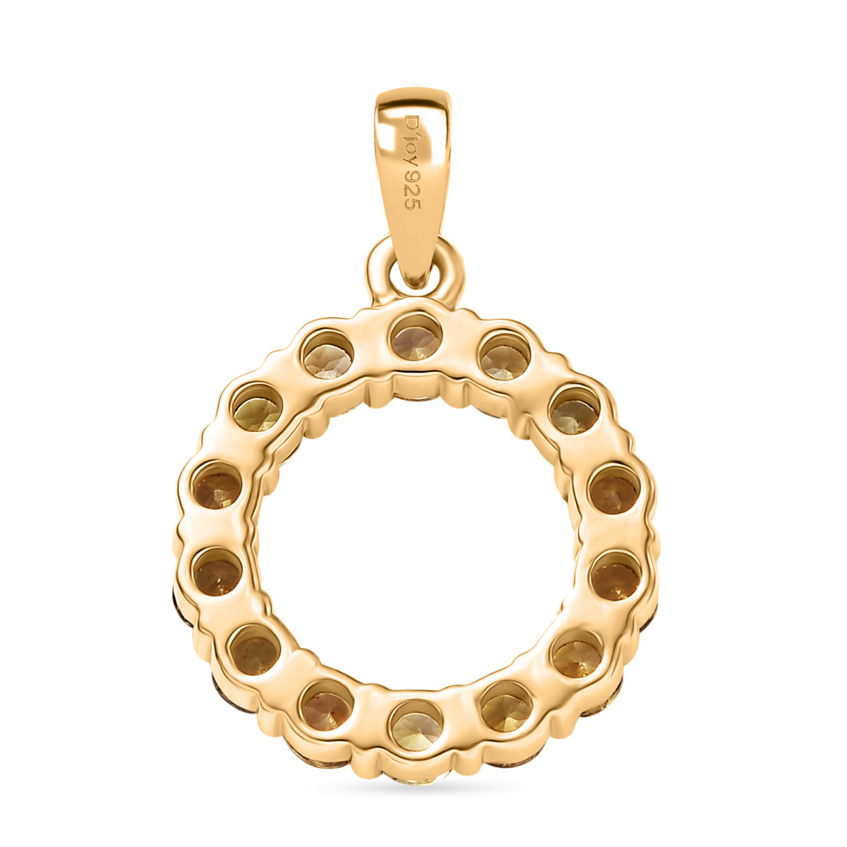 D'Joy AA Natürlicher goldener Tansanit Anhänger 925 Silber 750 Gelb Vergoldet ca. 1.26 ct