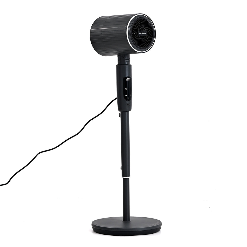 Livmore 2-in-1 Turmventilator mit Heizfunktion, Fernbedienung, LCD-Display, 12-Stunden-Timer, oszillierend, höhenverstellbar, Carbongrau