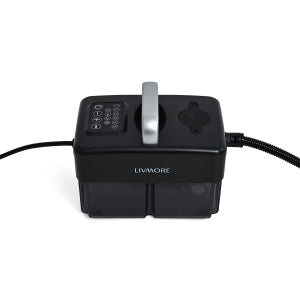 STEAM CLEANER Voltage: 220-240V 50/60Hz Power:1950W  Heating time:0-15s Air output: 50g/min Working time:26mins (max level) Water tank capacity: 1.5L steam hose length: 2.0m Cord length: external length 1.8M Stainless steel boiler  Steam pressure: 3bar 6