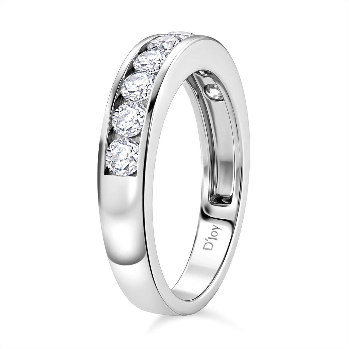 D'Joy Moissanit Ring 925 Silber Rhodiniert (Größe 17.00) ca. 1.00 ct