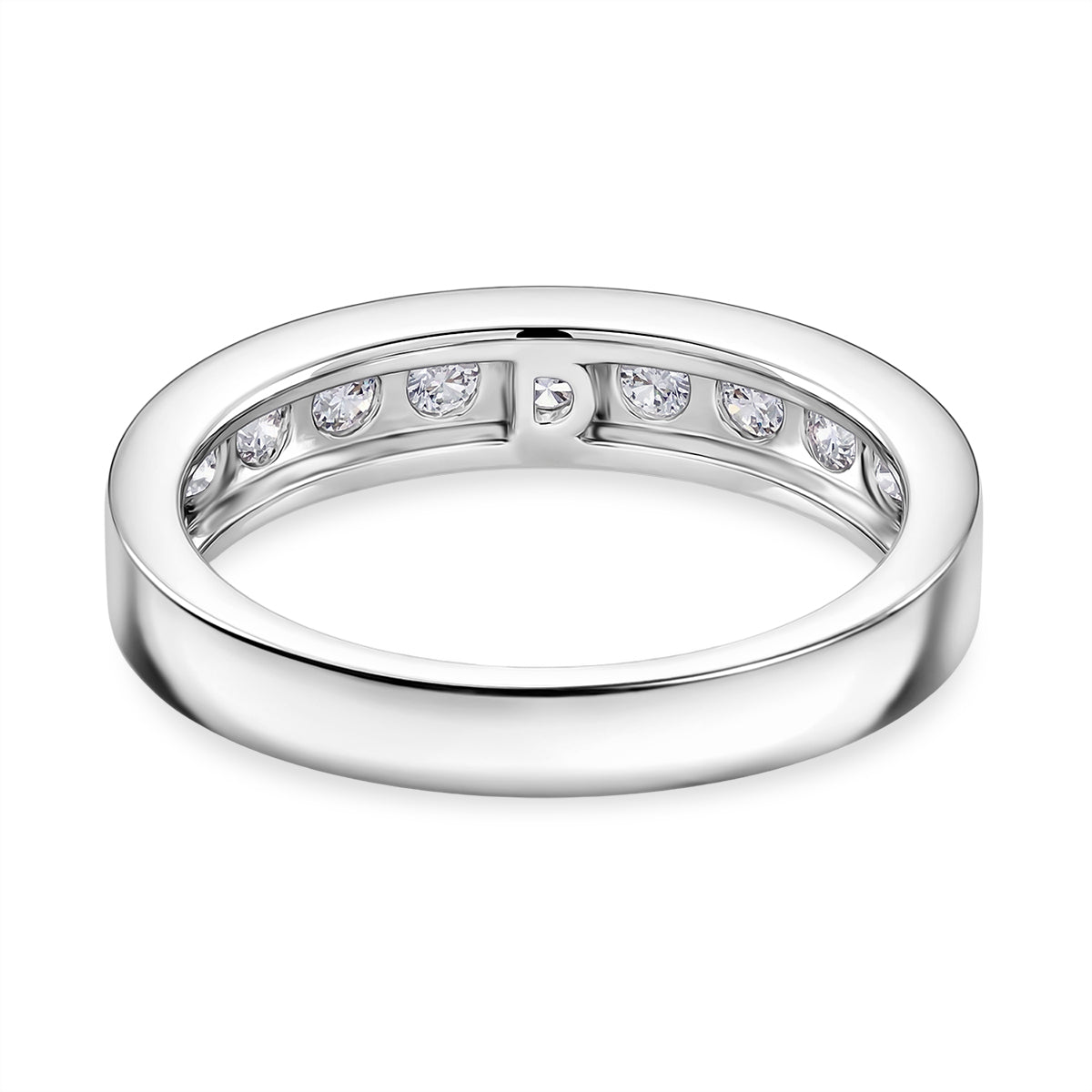 D'Joy Moissanit Ring 925 Silber Rhodiniert (Größe 19.00) ca. 1.00 ct