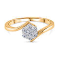 LUXURIANT DIAMOND - Lab Grown Diamant SI-GH Ring 925 Silber 750 Vergoldet (Größe 15.25) (10-15 Werktage Lieferzeit) ca. 0.25 ct