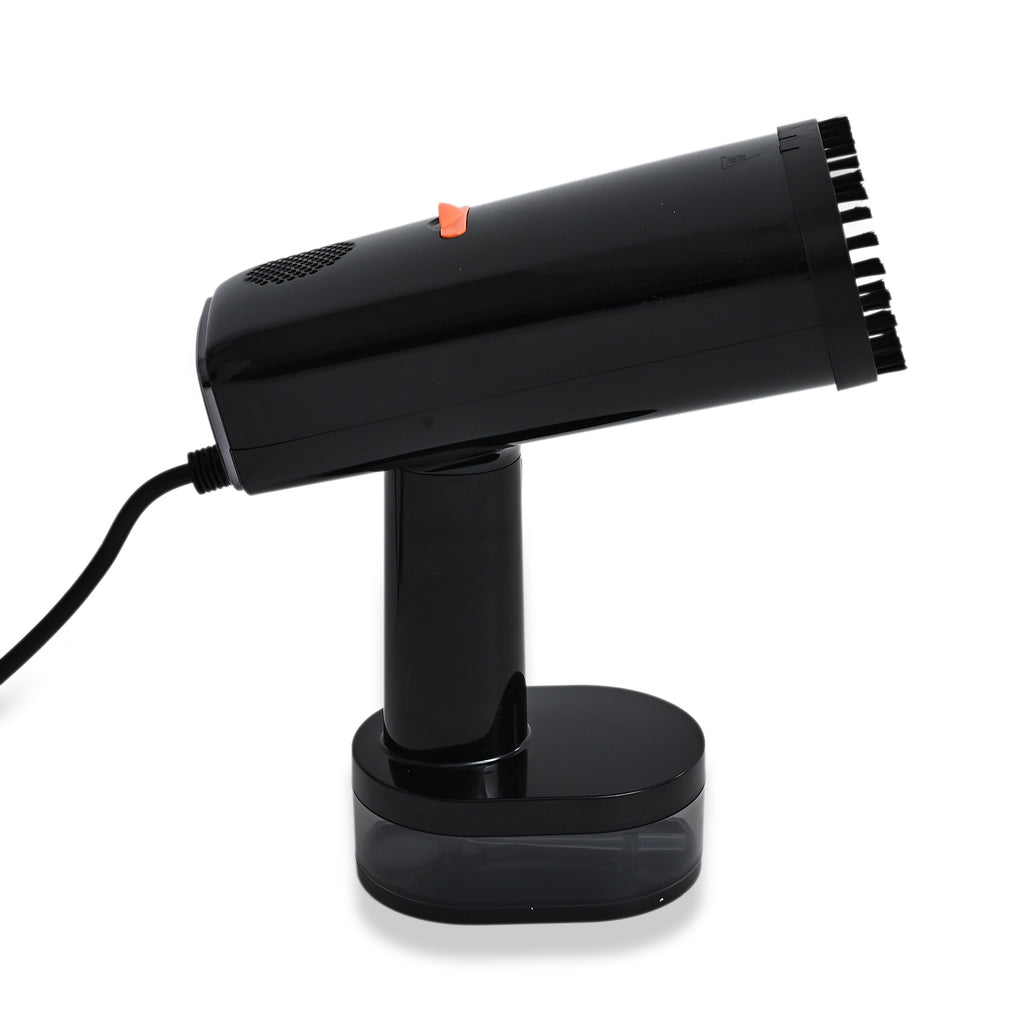 VACUUM GARMENT STEAMER VOLTAGE:220-240V 50/60Hz POWER:2100W WATER TANK CAPACITY:370ML HEATING TIME:28S                                     Air output:32g/min   Suction power: 5000Pa                              Working time: 11mins Cord length:1.8M, exte