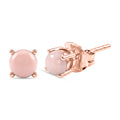 AA Rosa Opal Ohrringe, 925 Silber 750 rosévergoldet - 0,60 ct.