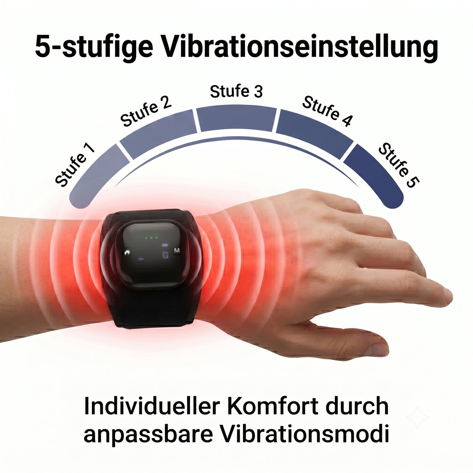 LIVMORE Handgelenkbandage mit Rotlicht und Infrarotlicht, 660nm und 850nm, Neopren, 41x9cm, Schwarz
