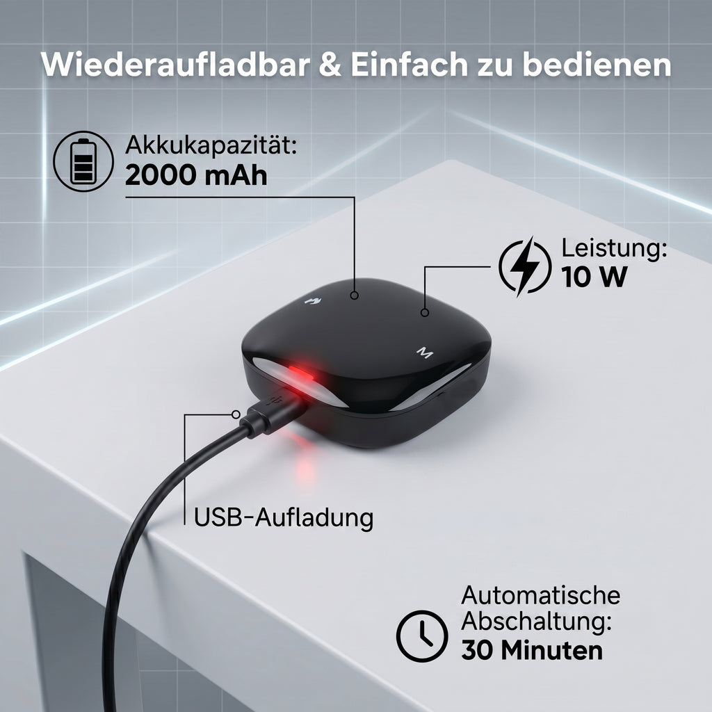 LIVMORE Handgelenkbandage mit Rotlicht und Infrarotlicht, 660nm und 850nm, Neopren, 41x9cm, Schwarz