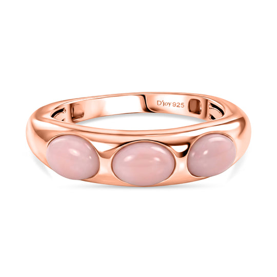 D'Joy AA Rosa Opal Ring 925 Silber 750 rosévergoldet (Größe 19.00) ca. 1,26 ct