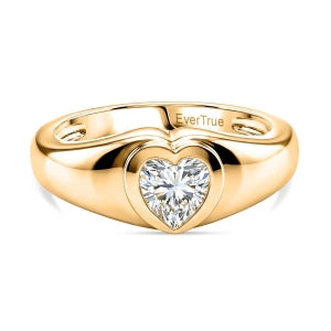 EVER TRUE Moissanit Ring Nickelfreies Messing (Größe 19.00) ca. 0,82 ct