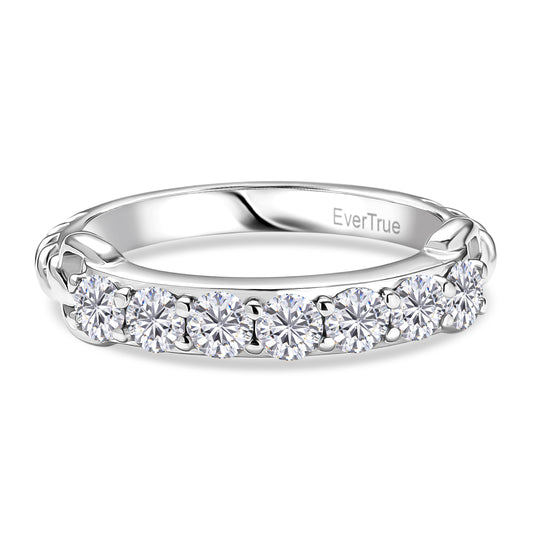 EVER TRUE Moissanit Ring Nickelfreies Messing (Größe 18.00) ca. 0,73 ct