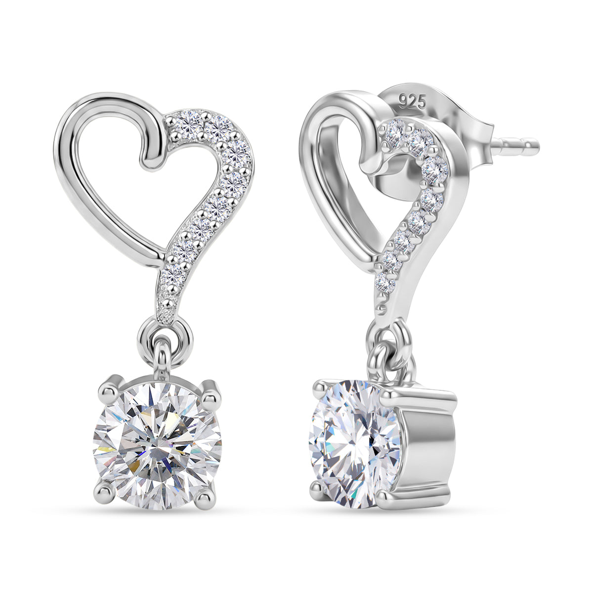 EVER TRUE Moissanit Ohrringe Nickelfreies Messing ca. 1,67 ct.