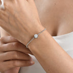 EVER TRUE 120 Facetten Moissanit Armband ca. 19 cm 316L Edelstahl ca. 0.97 ct