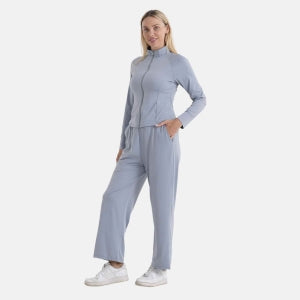 LA MAREY Kühlendes Softkomfort Jacke, UV Schutz, EU 46-48, Blau