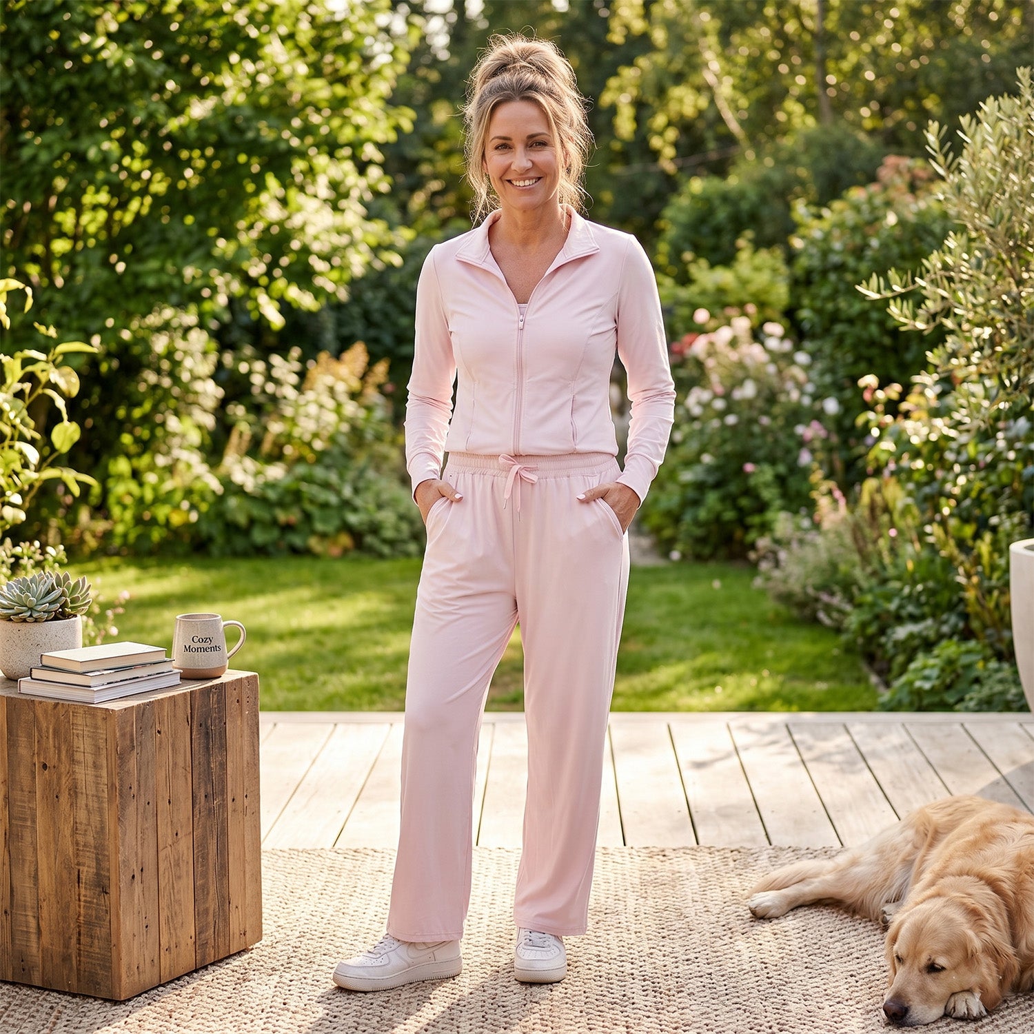 LA MAREY Kühlendes Softkomfort Jacke, UV Schutz, EU 46-48, Rosa