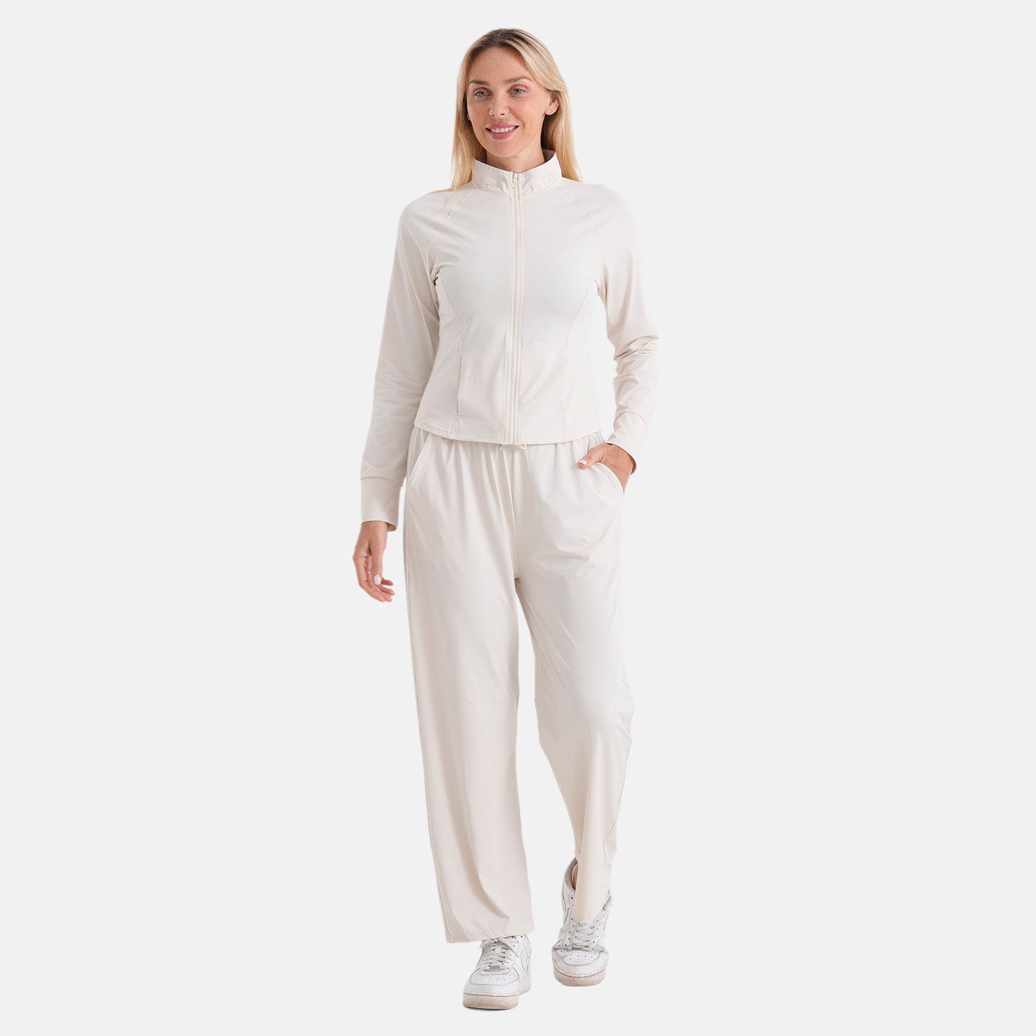 LA MAREY Kühlendes Softkomfort Jacke, UV Schutz, EU 46-48 (XL), Weiß