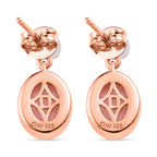 D'Joy AA Rosa Opal, Süßwasser Perle (4mm) Ohrringe 925 Silber 750 rosévergoldet