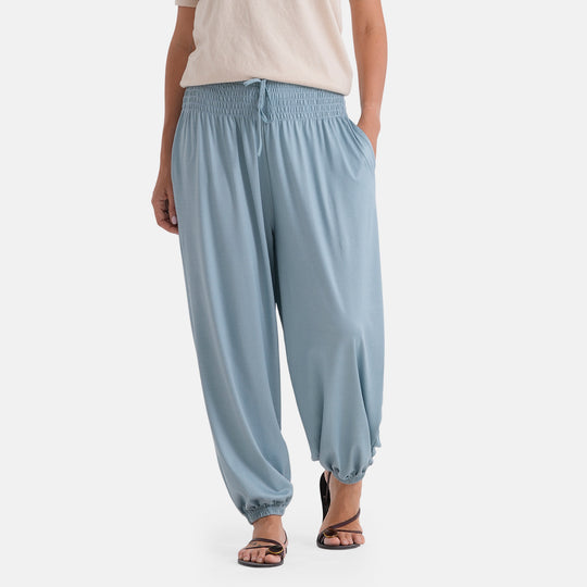 LA MAREY Jersey Komforthose mit Smokbund, Einheitsgröße, Blau