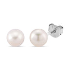 D'Joy AAA Zhuji Akoya-Perle (6-7 mm) Ohrringe 925 Silber rhodiniert