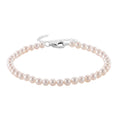 D'Joy AAA Zhuji Akoya-Perle (3-5 mm) Armband ca. 18 cm + 5 cm Extender, 925 Silber rhodiniert