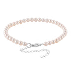 D'Joy AAA Zhuji Akoya-Perle (3-5 mm) Armband ca. 18 cm + 5 cm Extender, 925 Silber rhodiniert