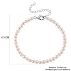 D'Joy AAA Zhuji Akoya-Perle (3-5 mm) Armband ca. 18 cm + 5 cm Extender, 925 Silber rhodiniert